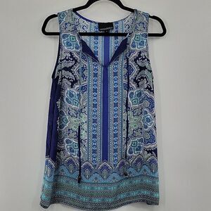 Cynthia Rowley Blue Top w/ design size S